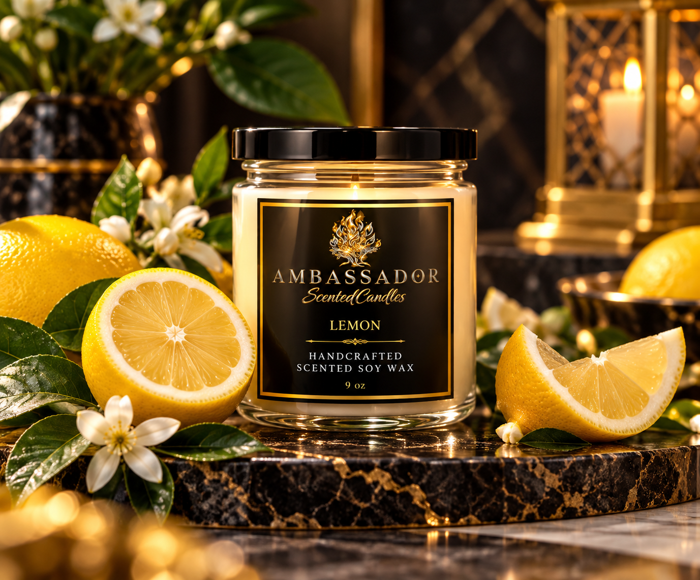 Lemon scented candle fragrance